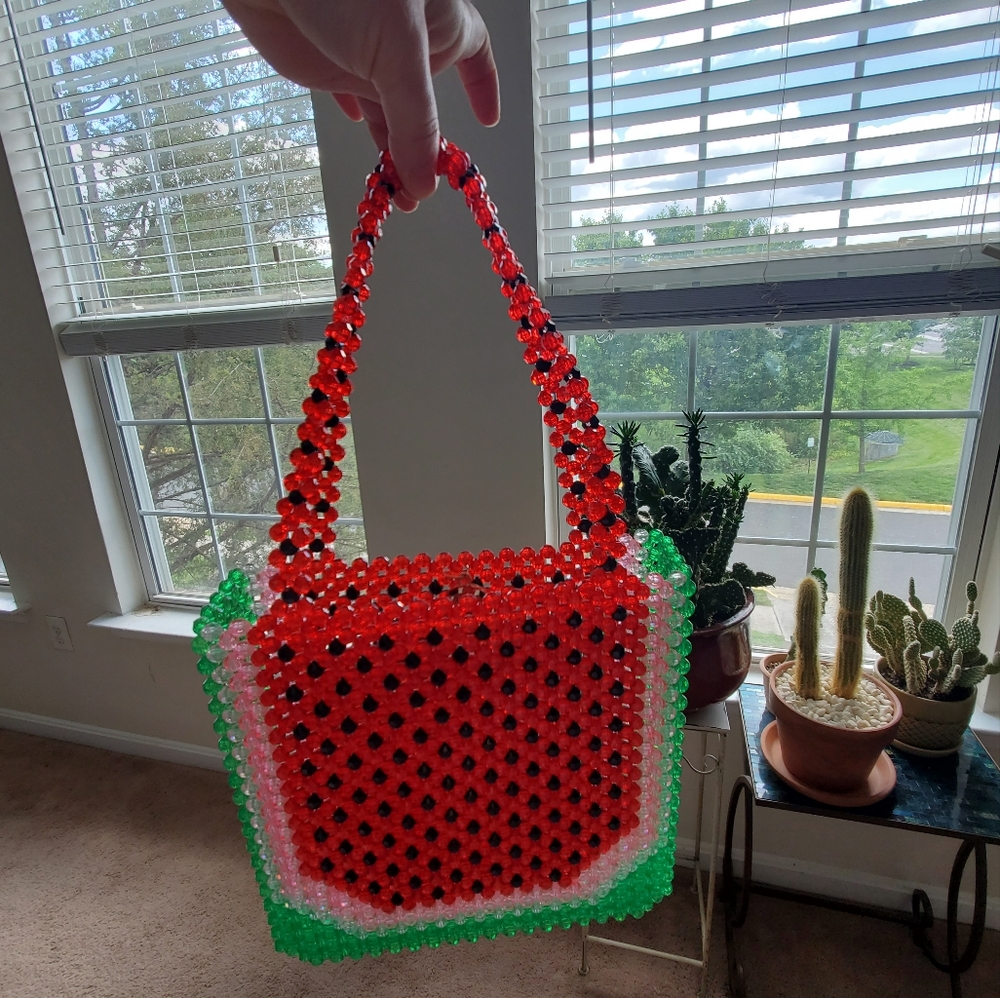 Watermelon Beaded Susan Alexandra Bag
